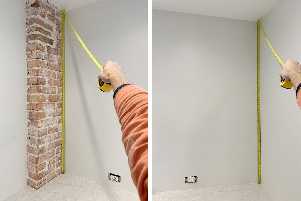 Measuring Wall Heights To Prep For Backsplash Tile Installation