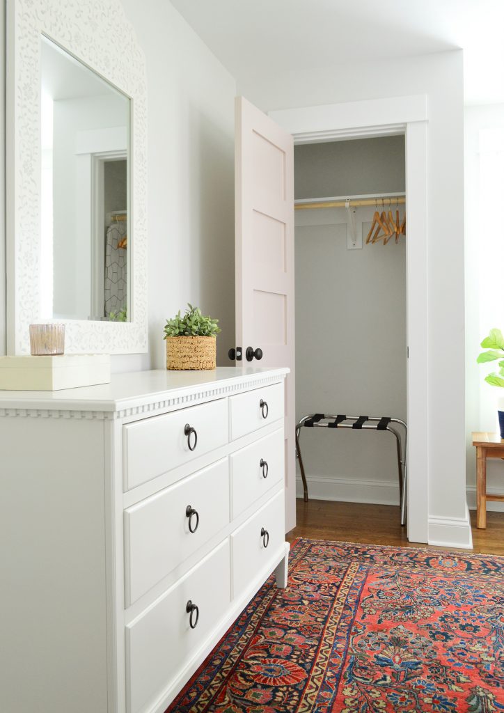 Duplex Bedroom Pink Master Closet Detail Open