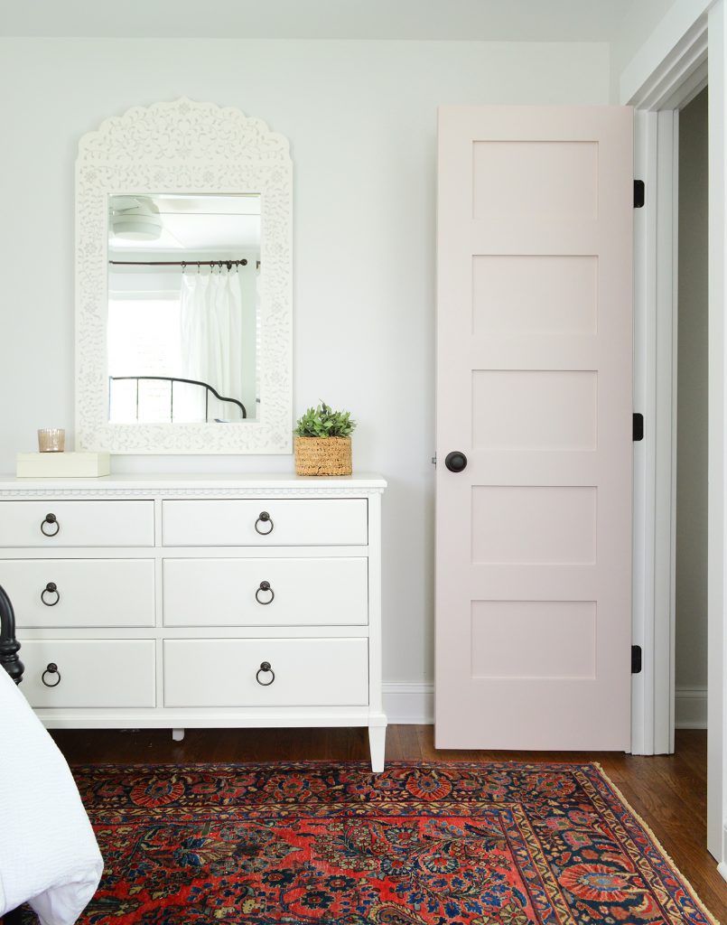 Duplex Bedroom Pink Master Dresser Straight On