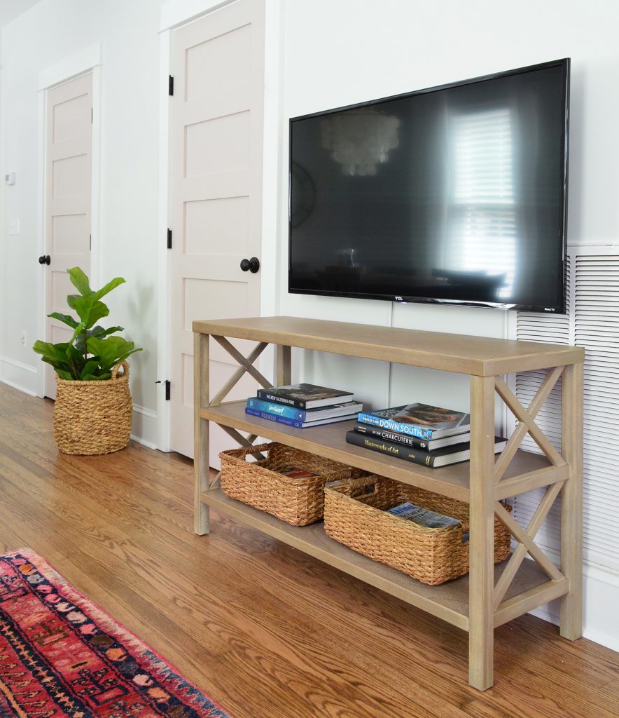 Target X Base Bookcase As Media Cabinet With Floating TV