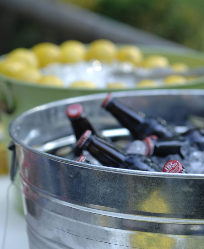 4000 Dollar Backyard Wedding Beverage Tins