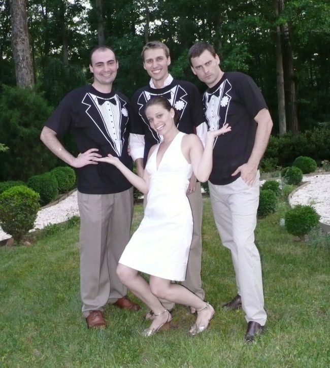 4000 Dollar Backyard Wedding Tux Shirts