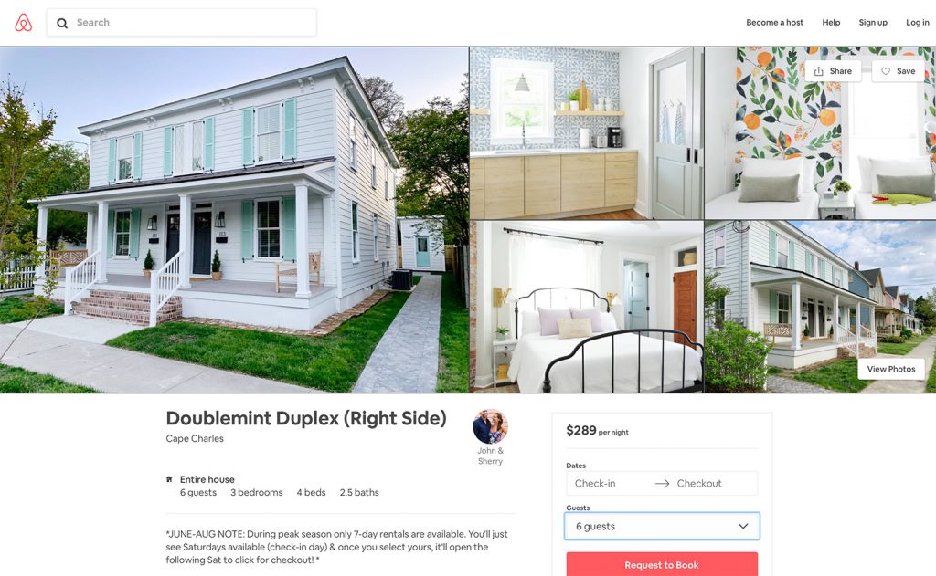 Duplex Airbnb Listing Right Side