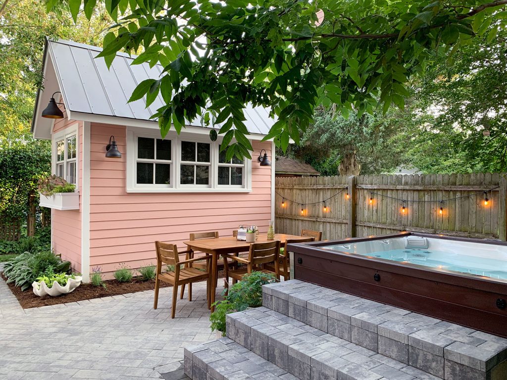 Beach House Backyard From Outdoor Shower