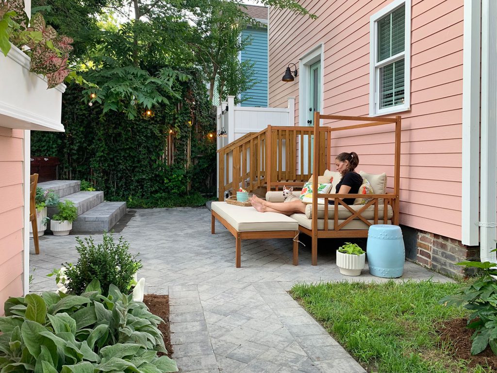 Beach House Backyard Sherry Lounging From Shed