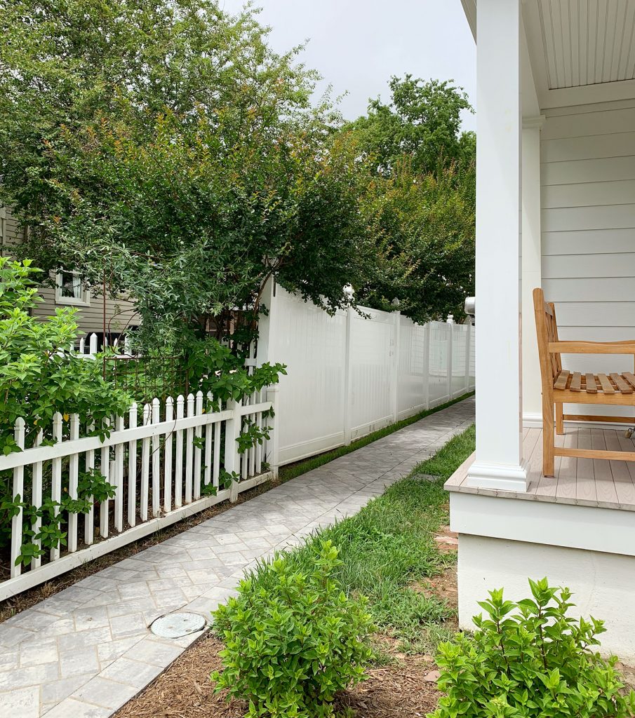 Duplex Front Landscaped 111 Walkway Trees