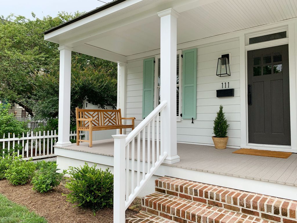 Duplex Front Porch Landscape 111 Close