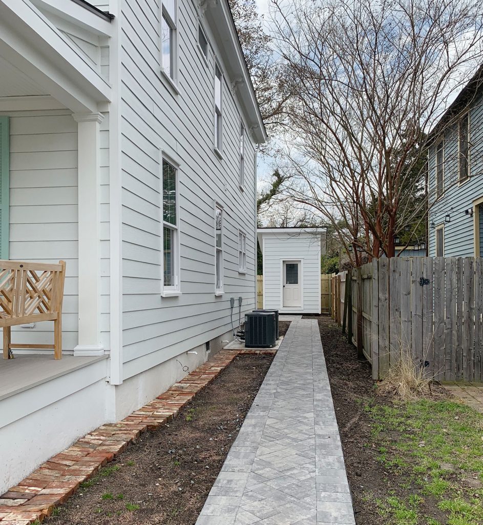 Duplex Side Landscaped No Greenery Before