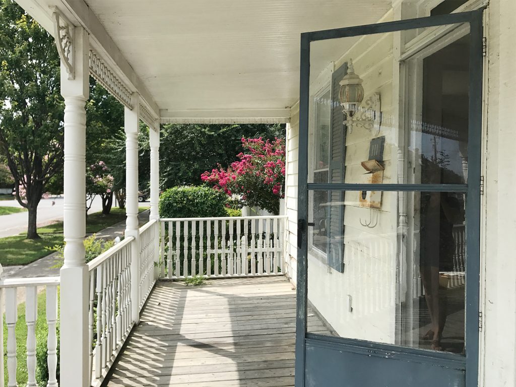 Before Angle From Front Porch With Railing