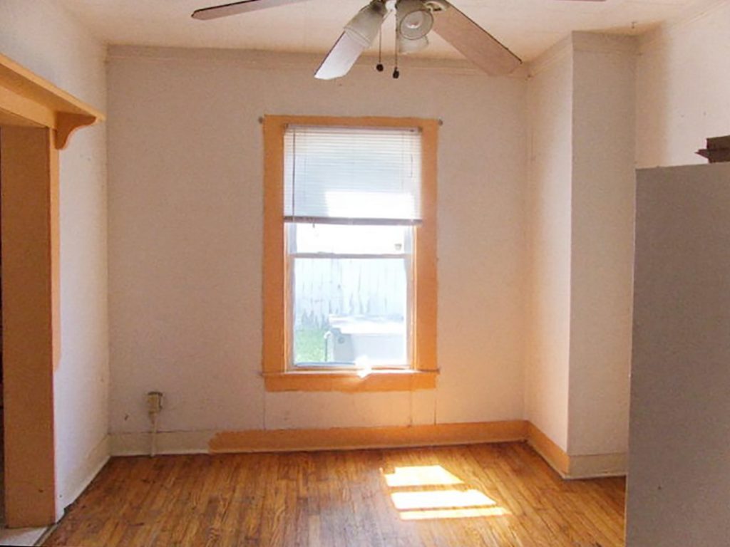 Before Photo Of Kitchen With Orange Molding Trim