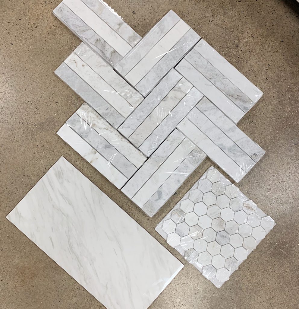 Master Bathroom Reno Tiles On Store Floor