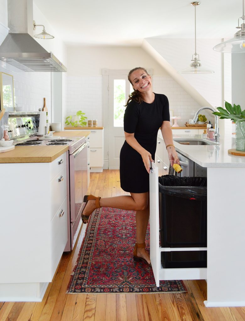 Beach House Kitchen Organization Sherry With Trash Can