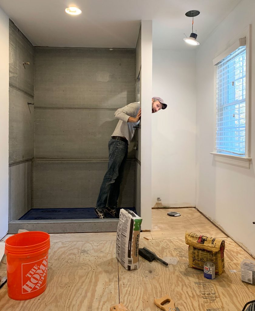 Ep156 John In Bathroom Shower Mid Reno