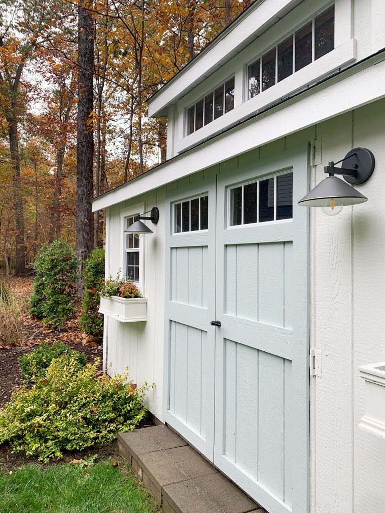 Painted White Shed Door From Side 768x1024