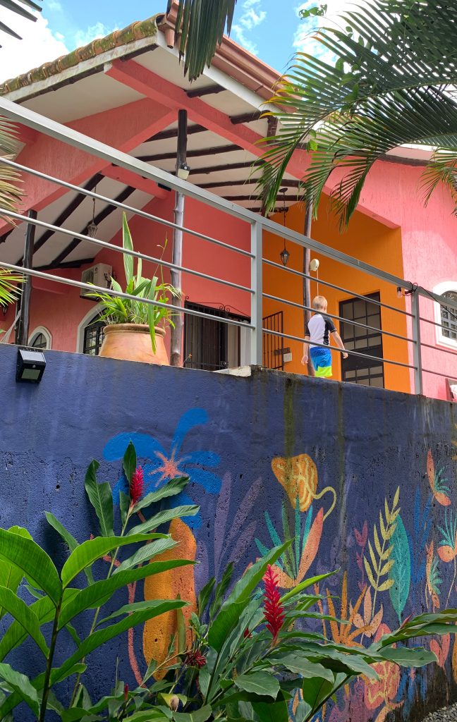 Colorful Mural At Airbnb In Esterillos Oeste Costa Rica