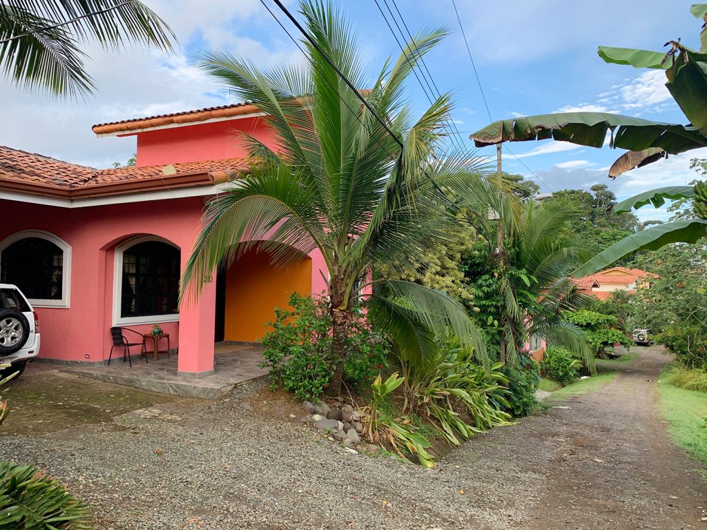 Colorful Airbnb On Dirt Road In Costa Rica