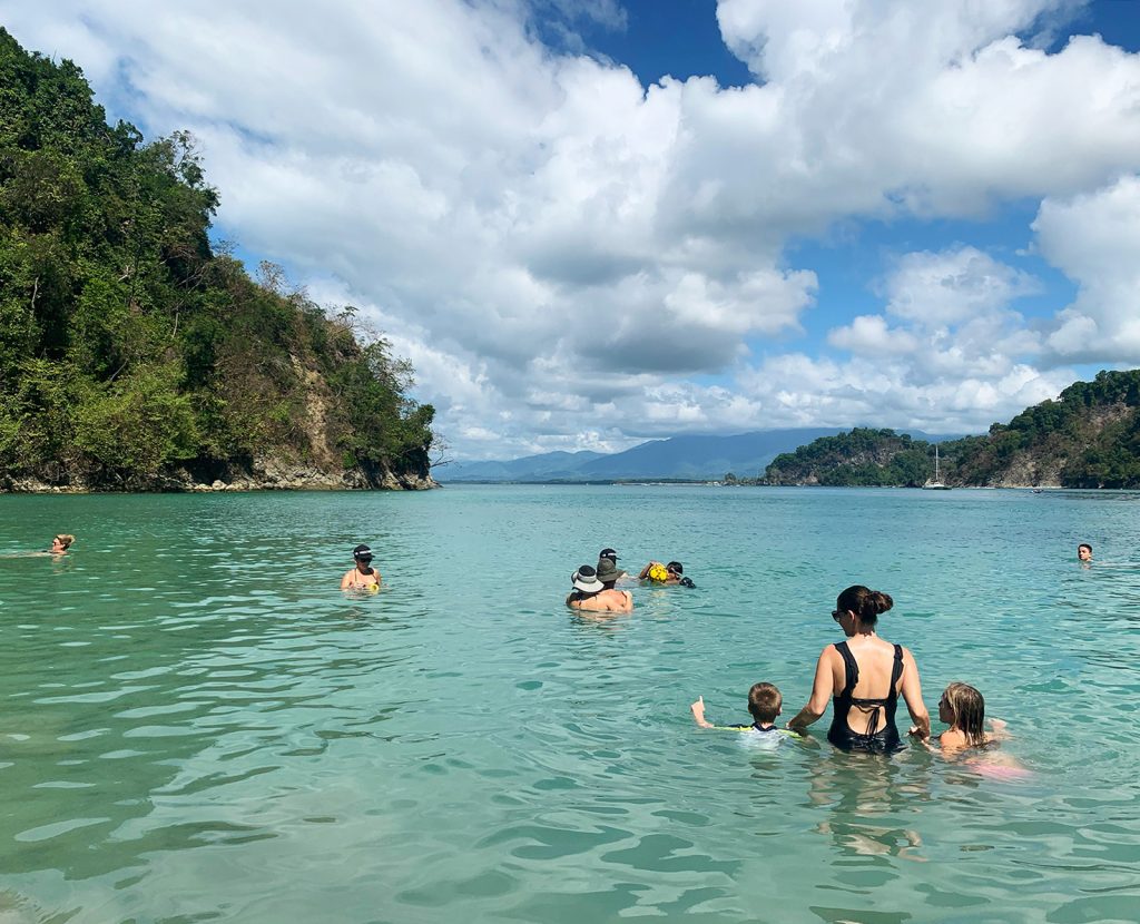 Kids Swimming At Playa Biesanz Beach In Manual Antonio Costa Rica 