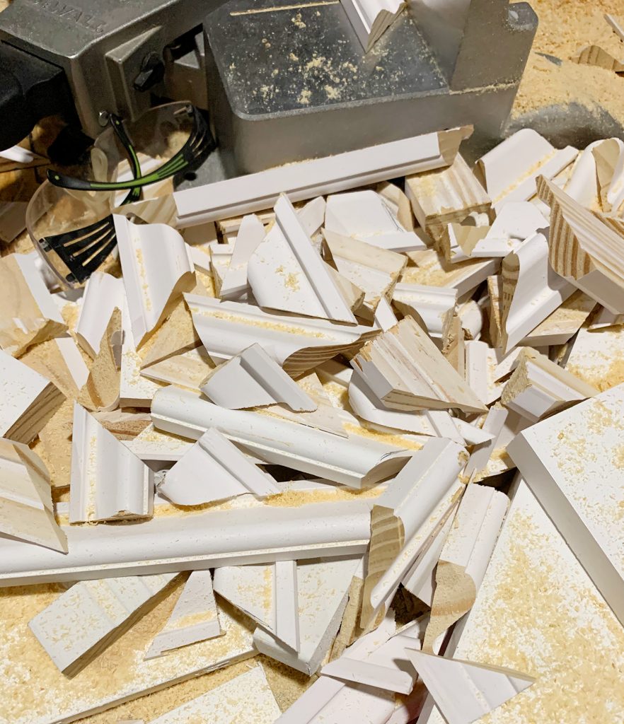 Scrap Pile Of Cut Molding Pieces