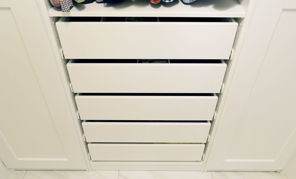 Johns Side Of Ikea Pax System With Closed Doors And Drawers