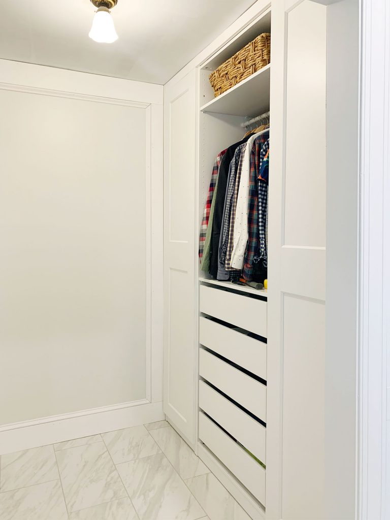 Ikea Pax Closet Built-In Before Caulking And Painting