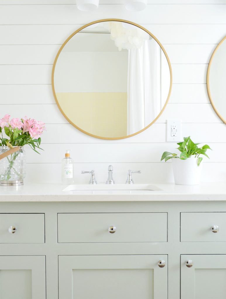 Painted Black Powder Bathroom Mini Makeover - Life Love Larson