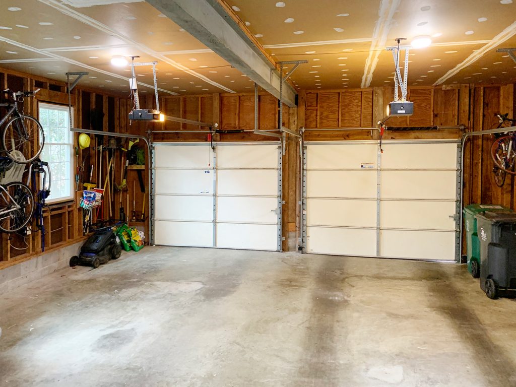 Unfinished Two Car Garage