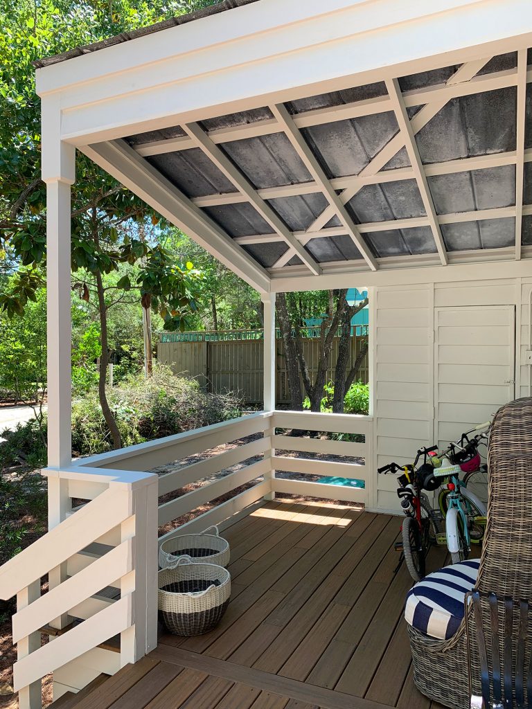 Florida House Exterior After May Covered Porch Underside