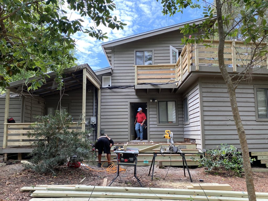 Florida House Exterior Progress Front Porch Rebuild