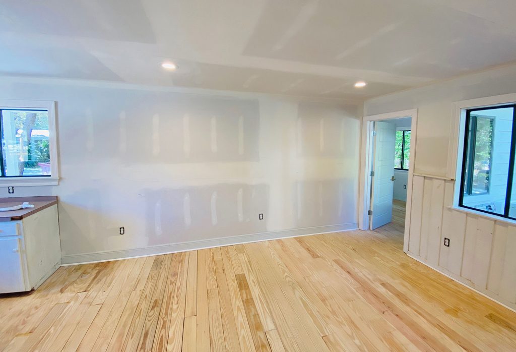 Florida Renovation Progress Bedroom Wall From Kitchen