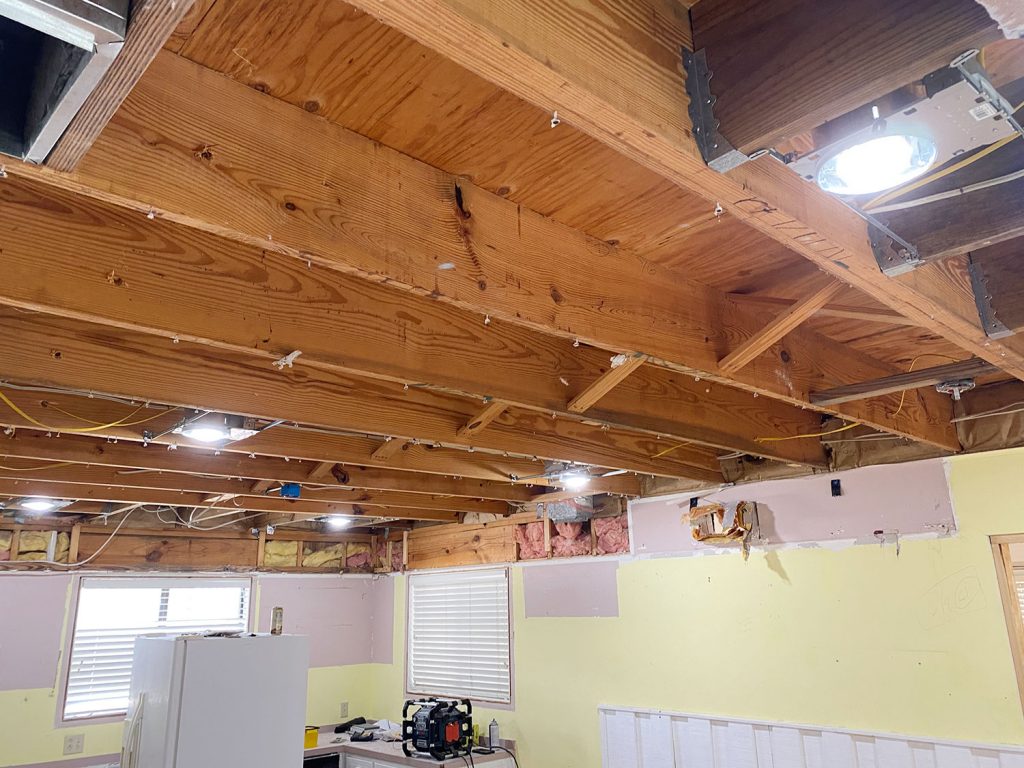 Florida Renovation Progress Kitchen Ceiling Down