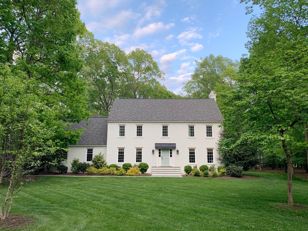 Painted White Brick Traditional Colonial Home In Richmond VA