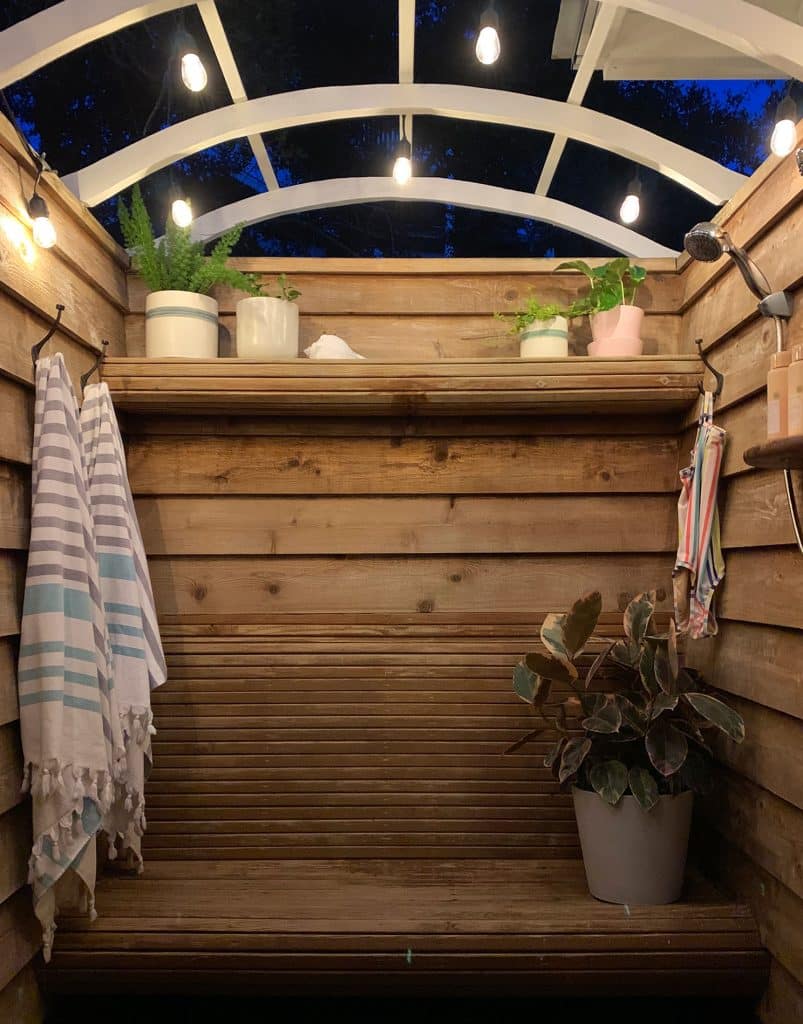 Outdoor Shower At Night 803x1024