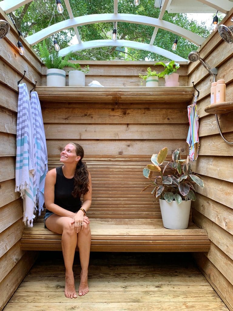 Outdoor Shower Sherry Sitting