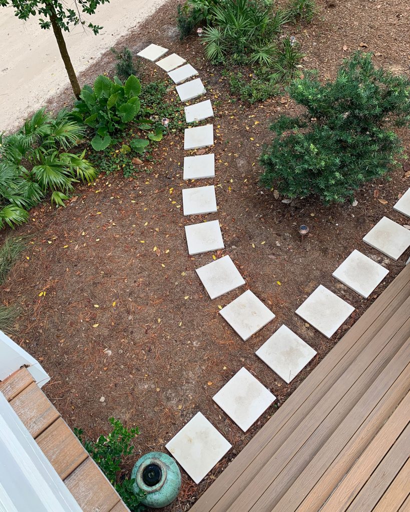 Front Porch Fall Pavers Overhead