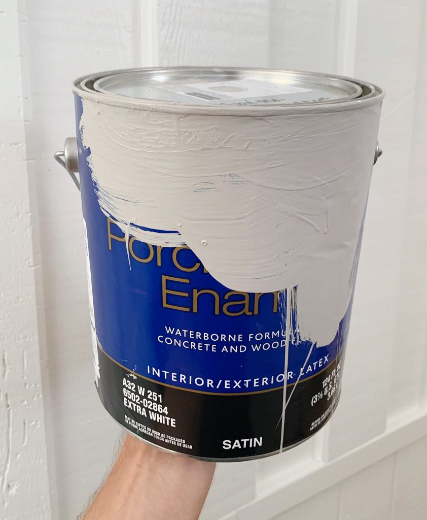 Can of Sherwin-Williams Porch & Floor Enamel Paint