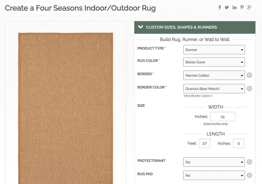 Screenshot of Sisal Rugs Direct Website