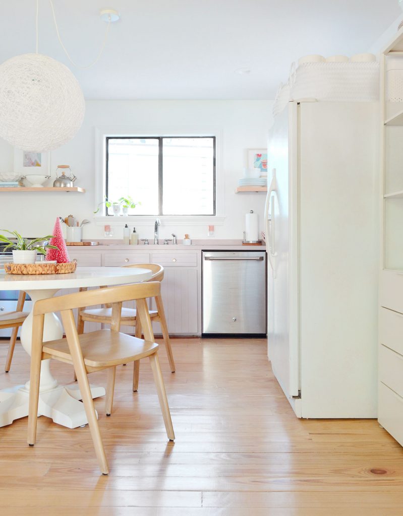 Kitchen Split Shelves Fridge Walkway