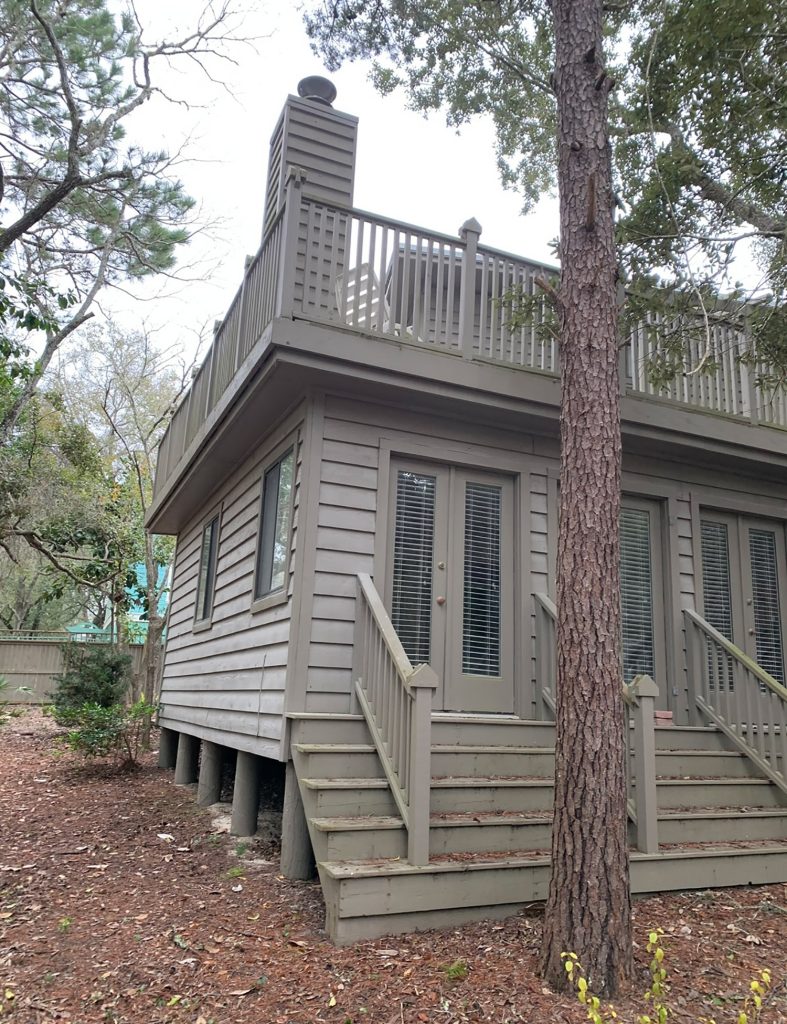 Dark House Exterior Brown Before Makeover With White Paint