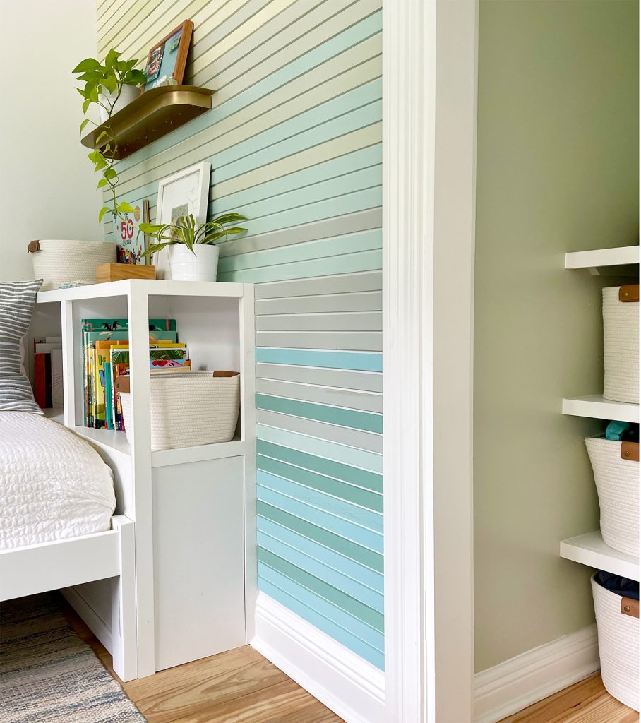 Built In Bedroom Bookshelf With Custom DIY Closet Shelves