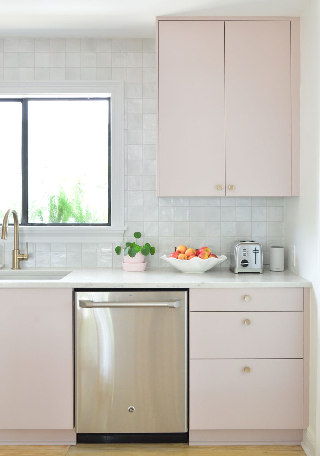 Painting Our Kitchen Cabinets Pink | Young House Love