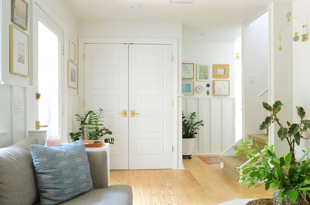 View Of Closet Laundry Closet Next To Seating Area