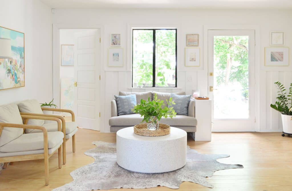 View Of Beachy Seating Area Looking Towards Front Door