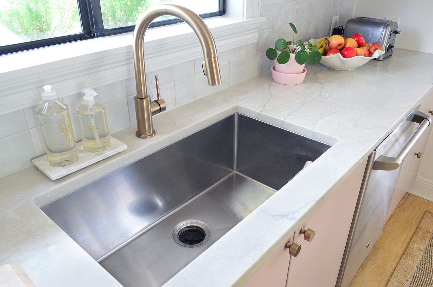 The Easy Way To Clean A Stainless Steel Sink | Young House Love, image size:1500x997