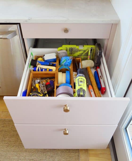How We Organized Our Small Kitchen (Hooray For Hidden Storage) | Top ...