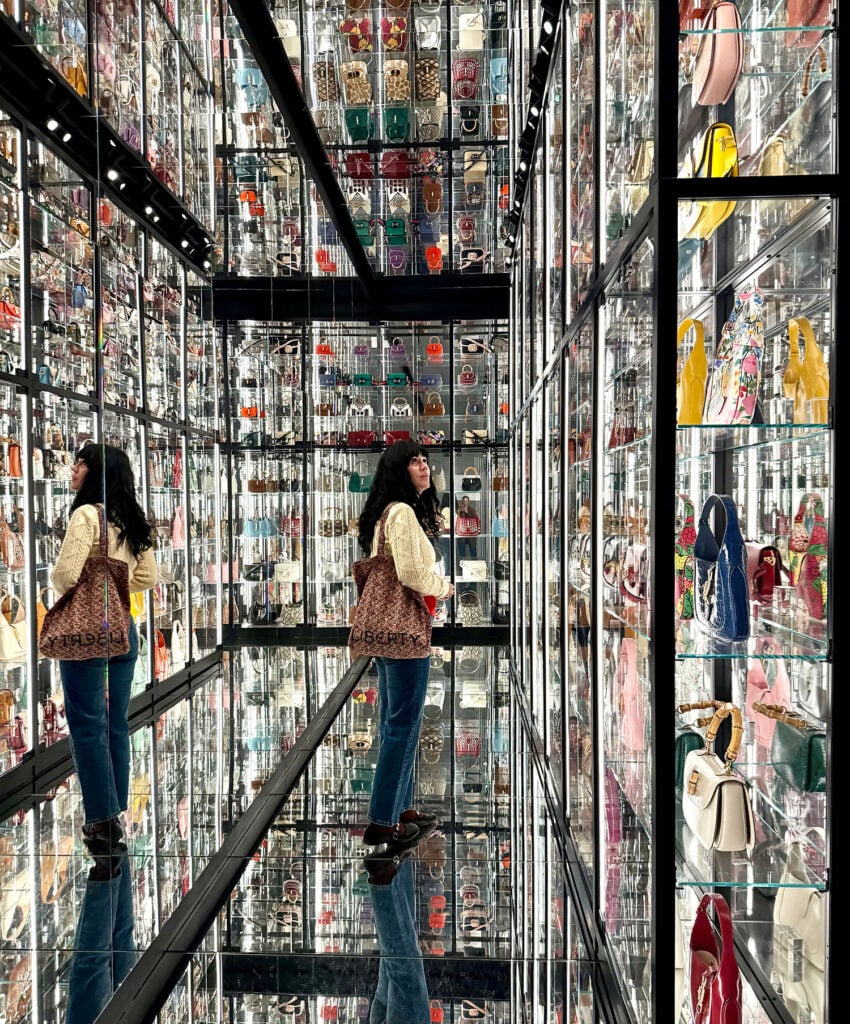 Elsie Standing In Display At Gucci Museum