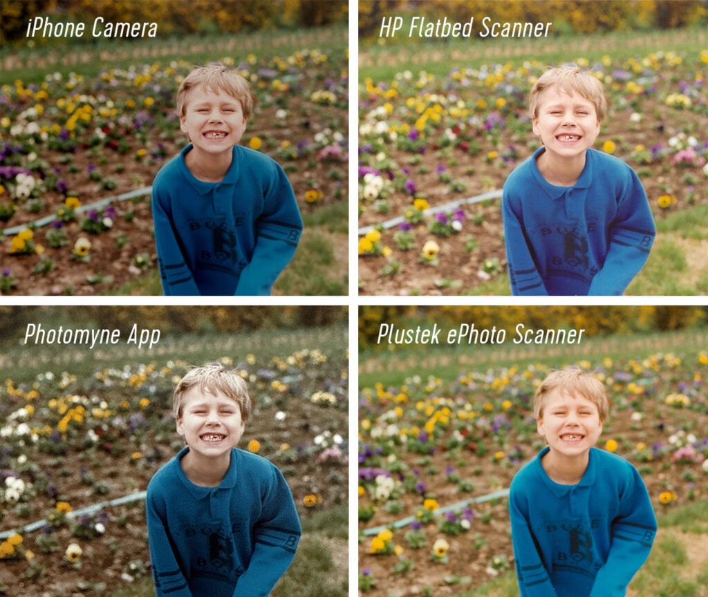 Side by Side Comparison of Photo Digitizing Techniques on Old Photo of John