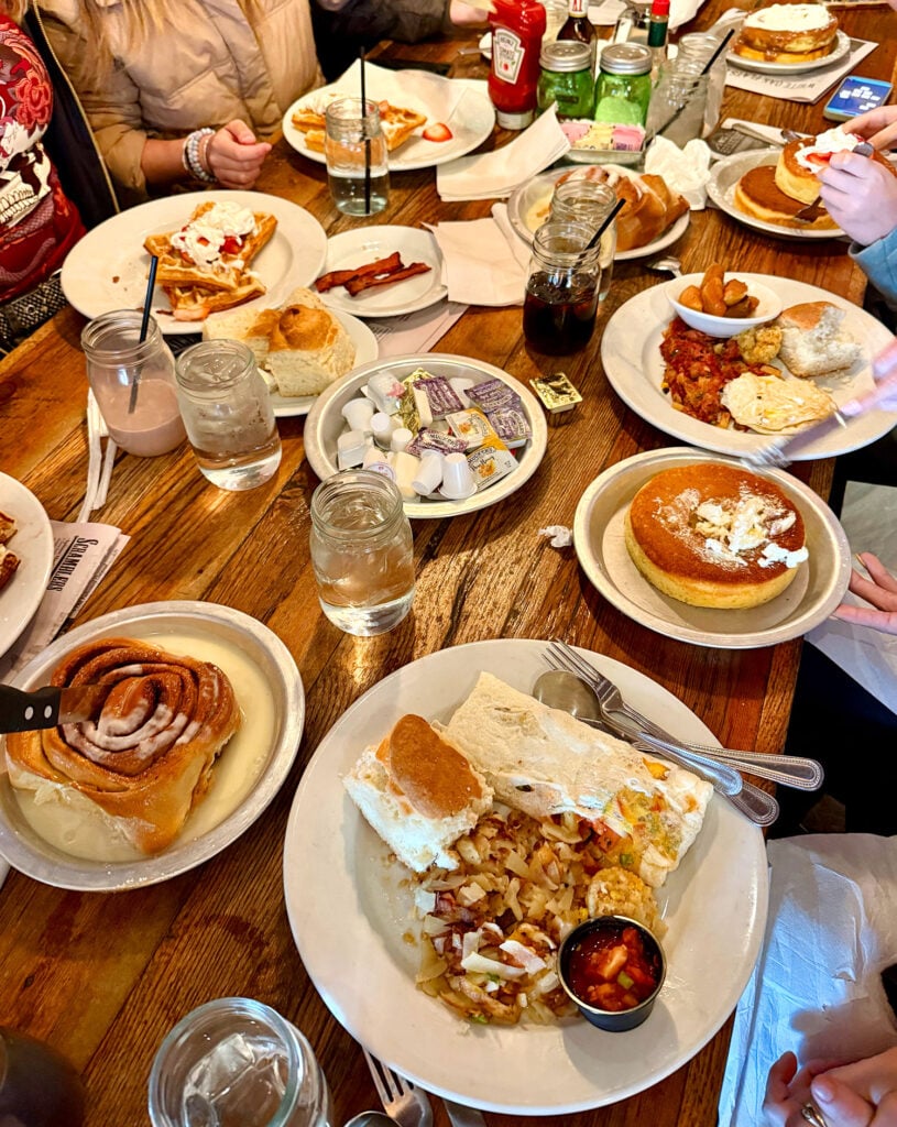 Indulgent Breakfast at Crocketts Breakfast Camp In Gatlinburg TN