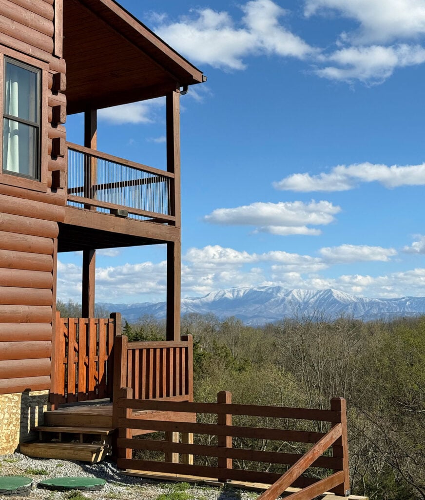 View from Cabin Airbnb in Pigeon Forge Gatlinburg TN