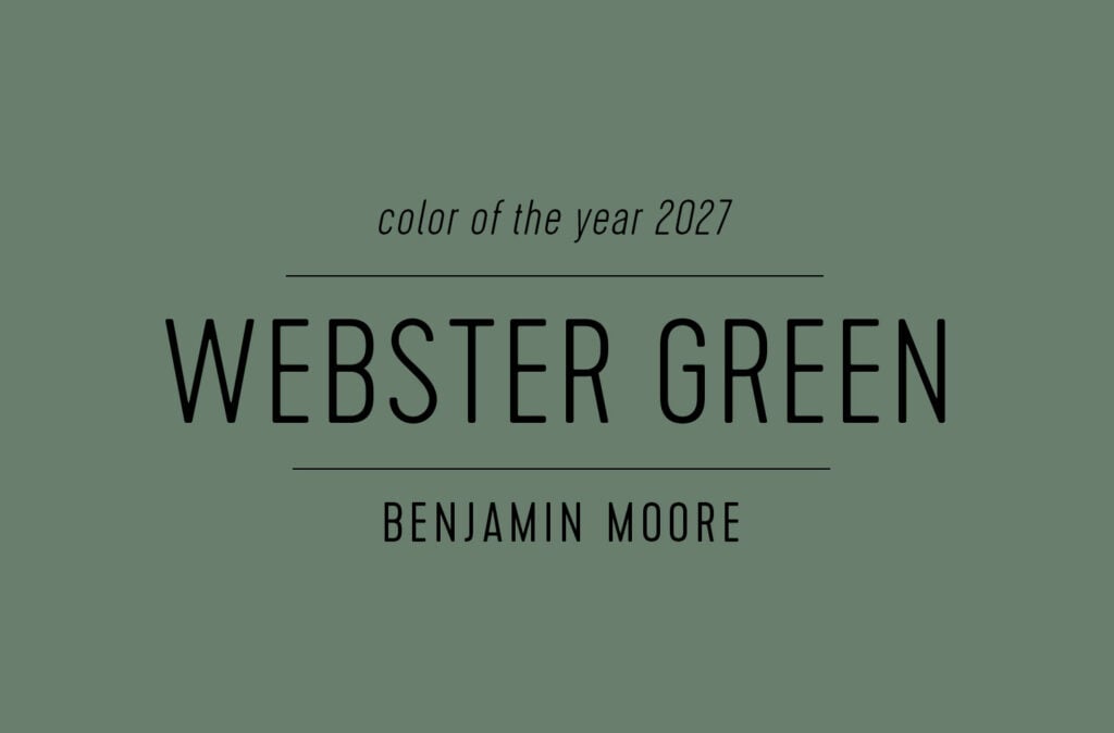 Swatch of Benjamin Moore Color of the Year 2027 Webster Green