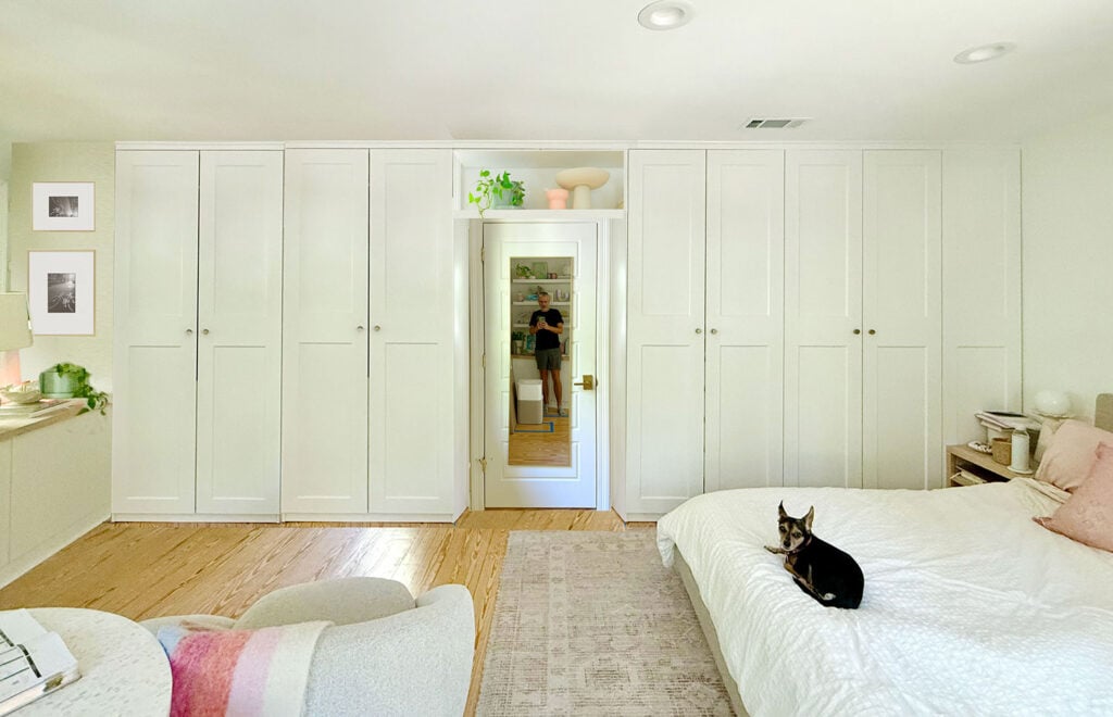 Bedroom Rendering For Bathroom With Open Shelf Over Door